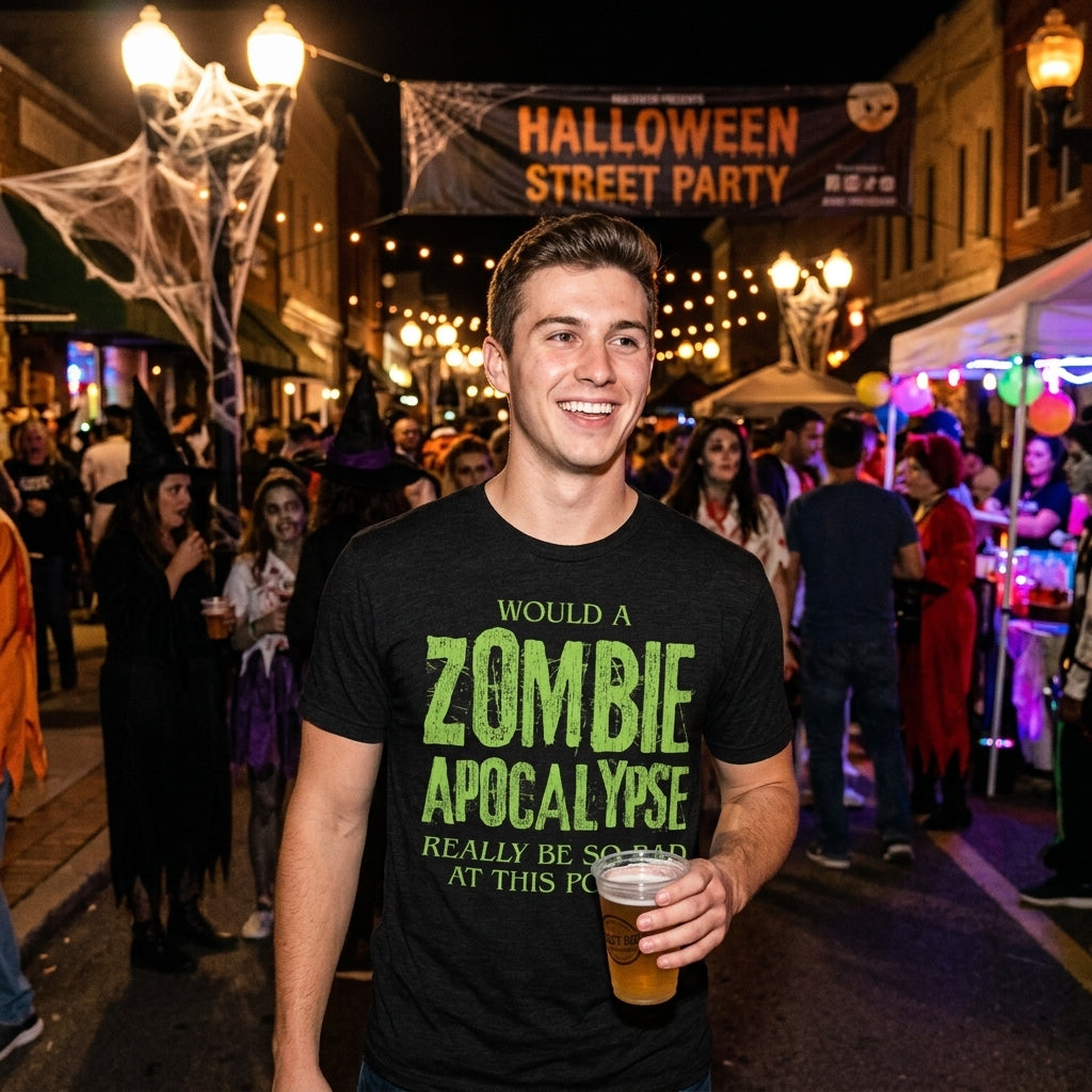 Would A Zombie Apocalypse Really Be So Bad At This Point Men's T Shirt